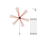 Vevor YCS6M000000000001V0 20 ft. Chimney Sweep Kit with 6 Nylon Flexible Rods, White