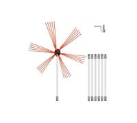 Vevor YCS7M000000000001V0 23 ft. Chimney Sweep Brush Kit with 7 Nylon Flexible Rods, White