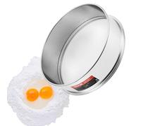 VEVOR YF005 10, 304 Stainless Steel Sifter Food-Grade, Dia. 12.6" Fine Strainers for Baking, 5 Sizes Mesh Hole for Mungbean, Rice, Flour, Pearl Powder, Silver