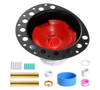 VEVOR YGTJ-PVC-001 Tub 2 Brass Tail Pipes, Drain Rough-in Kit, with PVC Adapter of Tailpiece, Compatible with Freestanding, Floor Mounted Island Bathtubs, Black & White
