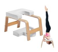 VEVOR Yoga Headstand Bench, 300 lbs Capacity Yoga Inversion Chair for Family Gym, Headstand Trainer with Wood Frame & PU Pad, Stand Yoga Stool for Str