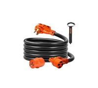 Vevor YZXXCSRV50A15PIX5V1 15 ft. 50 Amp, Heavy Duty STW RV Power Cord, NEMA 14-50R Female NEMA 14-50P Male Plug RV Extension Cord