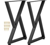 VEVOR Z Shape Metal Table Legs Dining Table Legs 28"x18" Desk Legs Set of 2