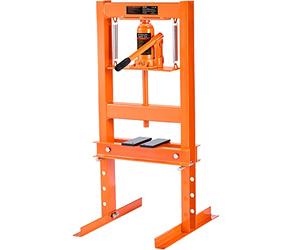VEVOR ZX0901 6T 6 Ton H-Frame Garage/Shop Floor Press Adjustable Plates, Orange