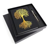 Veway Tree of Life Journal for Women & Men - Vegan Leather Writing Journal with Pen - Fancy Journal for Writing - Luxury Notebook Journal Gift Set - A5 Hardcover Notebook Lined Paper - Daily Journal