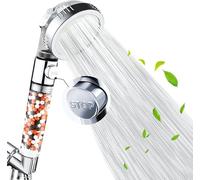 VewePata Filter Shower Head,High Pressure Water Saving 3 Mode with ON/Off Pause Function Filtration RV Handheld Showerheads 1.6 GPM for Dry Skin & Hair Spa(Clear ShowerHead)