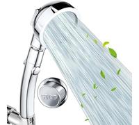 VewePata High Pressure Shower Head, Handheld Showerhead with ON/Off Pause Switch, 3-Settings Water Saving Showerhead, Chrome Bathroom Shower Accessories for Dry Skin & Hair (Silver(Shower Head))