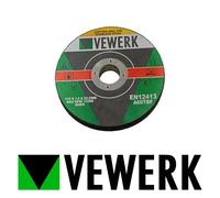 Vewerk 10 Pack Flat Centred Stainless Steel Cutting Discs 115 x 1 x 22mm 8010