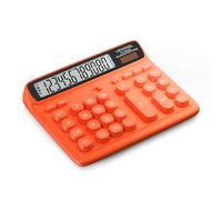 VEWINGL Desktop Calculator with Extra Large LCD Display, 12-Digit Dual Power Solar & Battery Calculator, Big Button Office Calculator for Accounting, Home, School & Business Use (Luxury Orange)