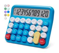 VEWINGL Mechanical Switch Calculator, 12 Digit Large LCD Display and Buttons, Great for Everyday Life and Basic Office Work, with Battery