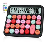 VEWINGL Mechanical Switch Calculator, 12 Digit Large LCD Display and Buttons, Great for Everyday Life and Basic Office Work, with Battery