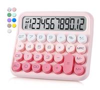 VEWINGL Mechanical Switch Calculator,Calculator Cute 12 Digit Large LCD Display and Buttons,Calculator with Large LCD Display Great for Everyday Life and Basic Office Work.with Battery