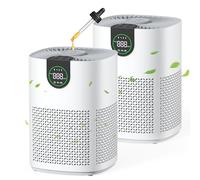 VEWIOR 2 Pack Air Purifiers for Home, Air Purifiers for Bedroom Large Room up to 1200 sq.ft with H13 HEPA Washable Filter, Aromatherapy, PM2.5 Display, Sleep Mode, Auto Mode for Dust, Smoke, Pets Hair