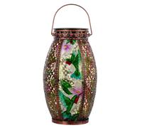 VEWOGARDEN Hummingbird Solar Lanterns Outdoor Waterproof Hanging Solar Lantern Decorative Outdoor LED Lantern Lights for Patio Yard Table Garden Decor