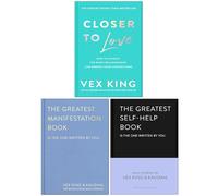 Vex King Collection 3 Books Set (Closer to Love, The Greatest Self-help Book & The Greatest Manifestation Book (Is The One Written By You))