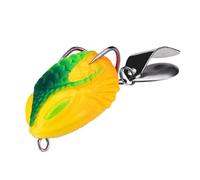 Vexandrie Artificial Realistic Frogs Shape Fishing Lures for Lake Rivers | Double Hook Swimbait for Perches Blackfishes Basses Catfishes, Surfaces Floating Fishing Lures for Shallow Water