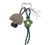 Vexandrie Cartoon Mushroom Keyholders Flowers Keychain Creative | Flowers Keychain Heart Keyring, Cartoon Mushroom Keychain Pendant, Car Rings for Bag Decoration, Handbag Charm