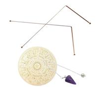 Vexandrie Coppers Dowsing Rods Set with Pendulums for Water Witching | Divination Board for Spiritual Exploration, Water Divining, Treasure Seeking, Outdoor Use, Storage Bag