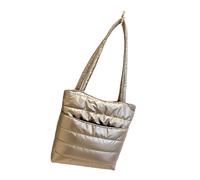 Vexandrie Modern Quilted Shoulder Bag for Women with Multiple | Quilted Cotton Padded Puffer with Multiple Pockets, Spacious Glossy Underarm Bag for Daily Use and Travel