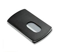 VEXDOSLE Business Card Holder Hand Push Business Card Holder Stainless Steel Creative Business Card Bag Business Men's Business Card Case Thickened Metal Business Card Rack(A)
