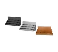 VEXDOSLE Business Card Holder Sales Department Front Desk Business Card Box Business Desktop Card Seat Multi-Grid Storage Business Card Rack Set Table Business Card Rack(Silver)