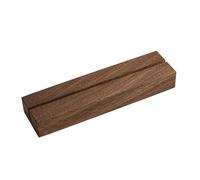 VEXDOSLE Business Card Holder Simple Retro Walnut Beech Postcard Card Base Office Message Card Holder Business Card Holder Business Card Rack(Black,C)