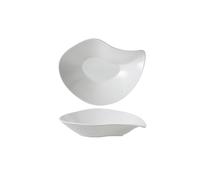 VEXDOSLE Dinner Plate 10-inch White Ceramic Tableware Hotel Restaurant Artistic Conception Sashimi Plate Fusion Dish Display Special-Shaped Shallow Bowl Cold Dinner Tray