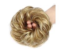 VEXDOSLE Hair Bun 1-Pack Synthetic Messy Bun Extension Shaggy Bun Headbands With Elastic Rubber Band Women Curly Wavy Wig Hair Bun Hair Bun Piece(P30-613)