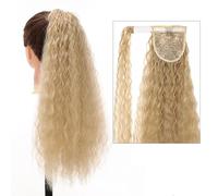 VEXDOSLE Hair Bun 22" Long Curly Ponytail Extension Hairband Hair Clip Synthetic Puffy Ponytail Hair Extension Wrapped Bun Women's Wig Hair Bun Piece(03)