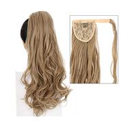 VEXDOSLE Hair Bun 22" Long Wavy Ponytail Lengthening Synthetic Curly Wraparound Ponytail Hair Extension Hair Clip Women Wig Curly Bun Hair Bun Piece(10)
