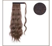 VEXDOSLE Hair Bun 24inch Long Wavy Ponytail with Drawstring Hair Clip Extension Ponytail Hair Extension Synthetic Curly Hair Bun Hair Bun Piece(02)