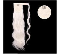 VEXDOSLE Hair Bun 24inch Long Wavy Ponytail with Drawstring Hair Clip Extension Ponytail Hair Extension Synthetic Curly Hair Bun Hair Bun Piece(15)