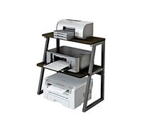VEXDOSLE Printer Holder Desktop Printer Stand Multilayer Storage Rack Bookshelf Document Holder Home Fax Scanner (MDF + Carbon Steel Pipe) Printer Shelf(C)