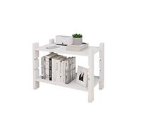 VEXDOSLE Printer Holder Storage Rack Document Rack Printer Stand Double Layer Home Office Storage Copier Fax Machine Printer Kitchen Clutter Storage (White) Printer Shelf