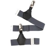 Vexebnular 2Pcs Elastic Men's Socks Holder Sock Suspenders With Metal Clips For Formal Or Business Stockings Socks Garters Belt