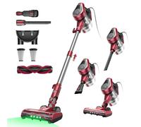 Vexilar C8 Corded Vacuum Cleaner,Powerful 600W 60KPa Lightweigh Vacuum Cleaner with LED,7M Cord,1.5L Dustbin Self-Standing Vacuum,6-in-1 Handheld Sti