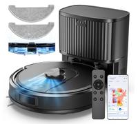 Vexilar Self-Emptying Robot Vacuum Cleaner with Mop, Laser Navigation, Up to 60 Days of Hands-Free Cleaning, 180 Mins Runtime, Strong 5000Pa Suction Robot Vacuum to Clean Floors, Carpets, and Pet Hair