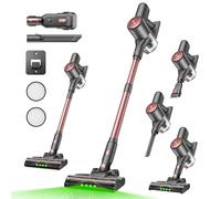 Vexilar V10Pro Cordless Vacuum Cleaner, 550W 45Kpa Stick Vacuum with Touch Display, Up to 45Mins Runtime, Detachable Battery,6-in-1 Lightweight Handheld Vacuum for Hardwood Floor Carpet Pet hair