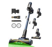 Vexilar V12 Cordless Vacuum Cleaner, 50KPa/450W/50Mins, Lightweight Cordless Vacuum with Anti-Tangle, LED Touchscreen, GreenEye Tech, Detachable Battery, Stick Vacuum for Hardfloor Carpet and Pet Hair
