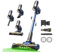 Vexilar V12 Cordless Vacuum Cleaner, 50KPa Suction, 50Mins Detachable Battery, Lightweight Cordless Vacuum with Anti-Tangle, LED Touchscreen, GreenEye Tech, For Hardfloor, Carpet, Sofa and Pet Hair