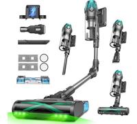Vexilar V15Max Cordless Vacuum Cleaner with Mop,65KPA/600W/60Mins,Flexible Foldable Metal Tube,1.5L One-Button Emptying Dustbin,6-Stage Filtration,3 Suction Modes,Stick Vacuum Cleaner for Pet Homes