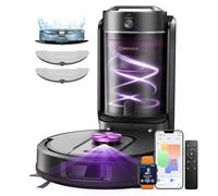 Vexilar W15 Self Emptying Robot Vacuum and Mop with10000Pa Suction, LiDAR Navigation, 5 Maps, 180Min Runtime, Robotic Vacuum for Pet Hair, Carpet