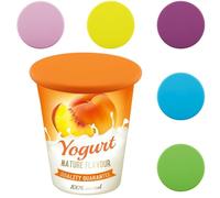 Vexillic 6 Pack Large Reusable Silicone Yoghurt & Cream Pot Lids,10 X 10CM Reusable Silicone Lids, Reusable Yoghurt Pot Cap,urable & Easy To Use,BPA Free (500g)