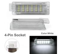 Vexilon 2Pcs LED Under Door Courtesy Interior Footwell Light Luggage Trunk Glove Box Lamps, for BMW, E90 E91 E92 E93 F30 F31 F34 F80 M3 Car Footwell Light(4 Pin Socket White)