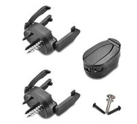 Vexilon 3 Pcs Golf Ball Retriever for Putter, Golf Ball Picker Upper, Saver Putter Grip Black Retriever Plastic Claw Grabber, Plastic Foldable Portable Durable Golfball Accessories