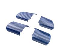Vexilon 4Pcs/Set Interior Car Steering Wheel Panel Cover Trim Sticker, for Ford, for Focus 2 MK2 2005-2011, Car-Styling Stickers Accessories Car Sticker(Carbon Fiber Blue)