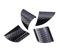 Vexilon 4Pcs Set Interior Car Steering Wheel Panel Cover Trim Sticker, for Ford, for Focus 2 MK2 2005-2011, Car-Styling Stickers Accessories Car Sticker(Black)