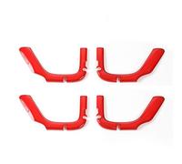 Vexilon ABS 2/4 Door Car Interior Storage Net String Bag Decoration Cover, for Jeep, Wrangler JK 2011+ Accessories Styling Car Door Trim Sticker(Red 4 door)