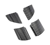 Vexilon ABS Car Steering Wheel Panel Decoration Cover Sequins Trim Sticker, for Ford, For Focus MK2 2 2005-2012, Stickers Accessories Car Sticker(Carbonfiber black4pc)