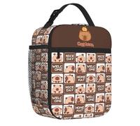 Vexilon Capybara Lunch Box, Cute Lunch Bag with Oxford Fabric Double-Sided Printing, Animal Lunch Bags for Work School Picnic, Waterproof Food Container for Kids